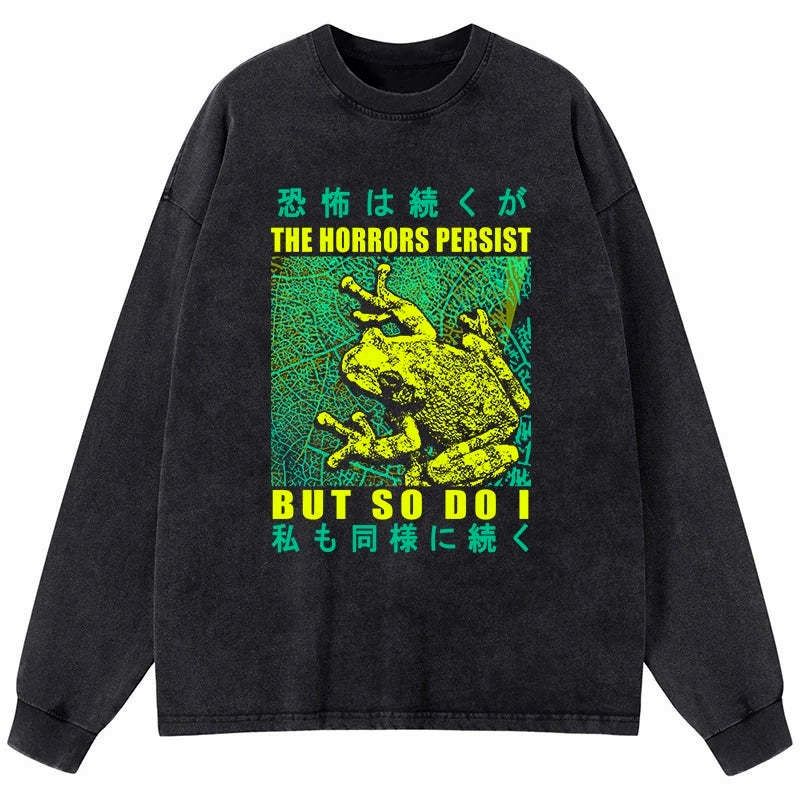 japanese washed long sleeve t-shirt