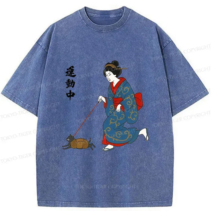 Unisex Kimono Cat T-Shirt for Gift Idea