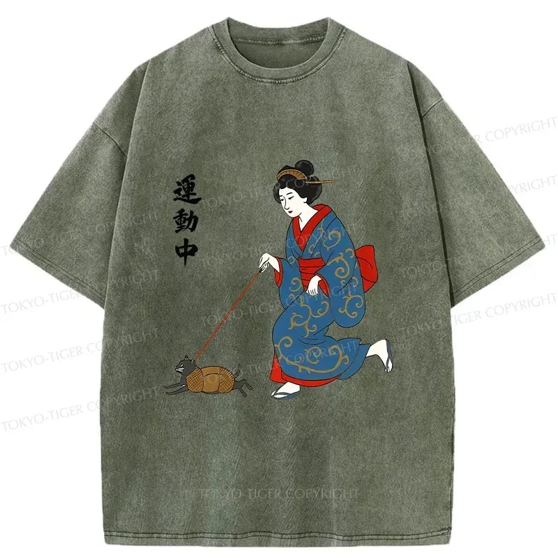 Unisex Kimono Cat T-Shirt for Gift Idea