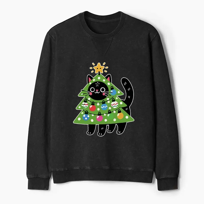 Unisex Cat Christmas Sweatshirt Free Shipping
