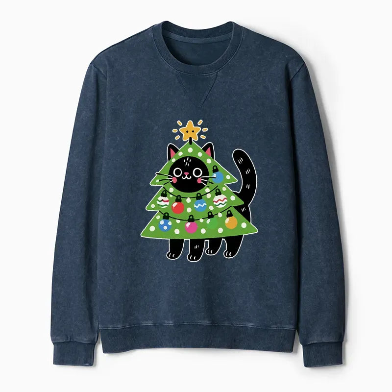 Vintage Kyoto Cat Washed Terry Sweatshirt