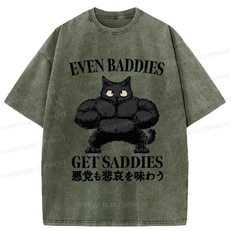 Funny Japanese Washed T-Shirt for Daily Wear