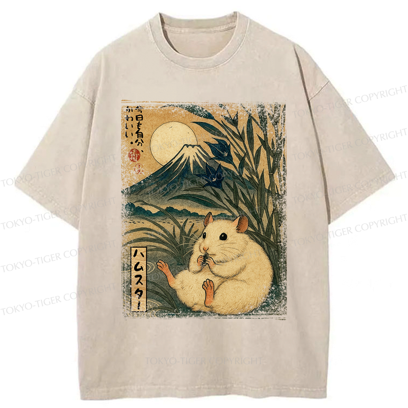 Vintage Kyoto-Lion Print Tee for Vacation