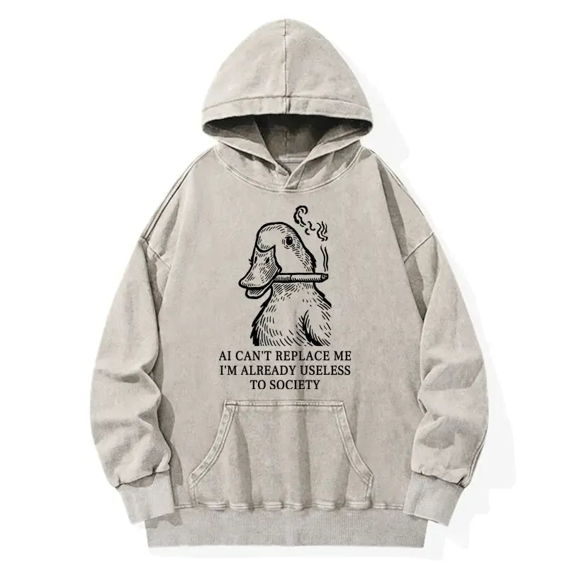 Japanese vintage washed hoodie for daily wear