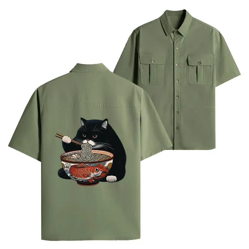 Fat Cat Ramen Shirt Gift Idea for Her
