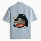 Japanese Fat Cat Ramen Work Shirt