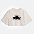 Japanese Washed Crop T-Shirt for Women