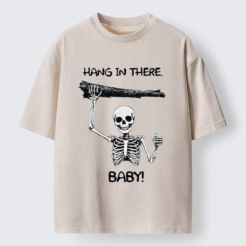 Kyoto-Lion Hang In There Washed T-Shirt