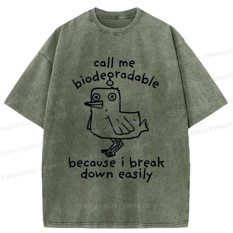 Kyoto-Lion Emotionally Broken Duck Washed T-Shirt