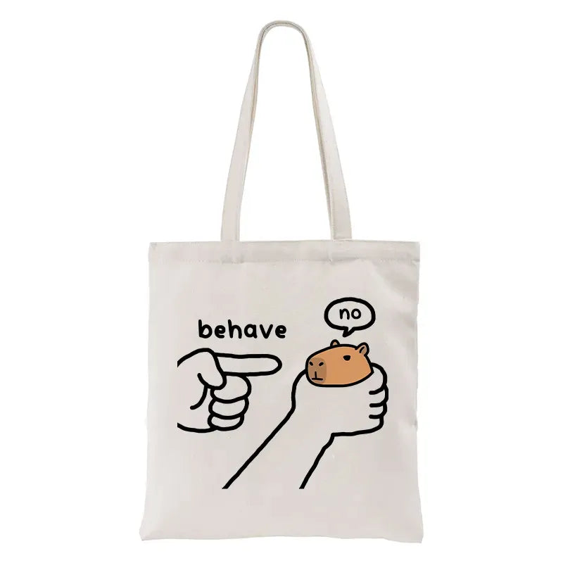 Funny Dishonest Capybara Tote Bag