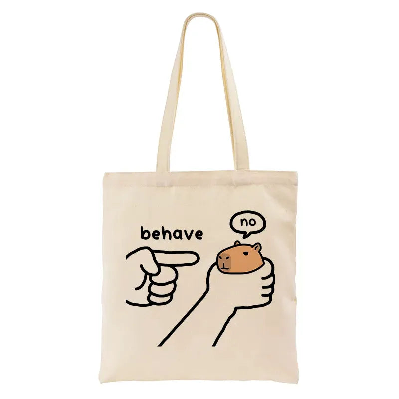 Funny Dishonest Capybara Tote Bag