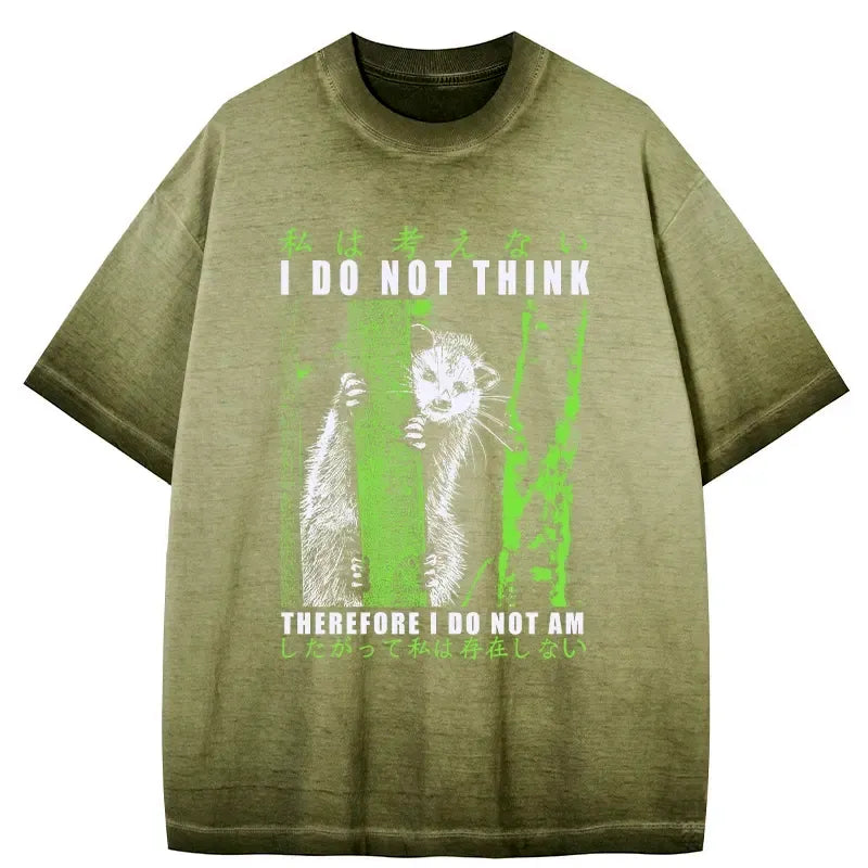 Kyoto-Lion Stupid Possum Japan Gradient Washed T-Shirt