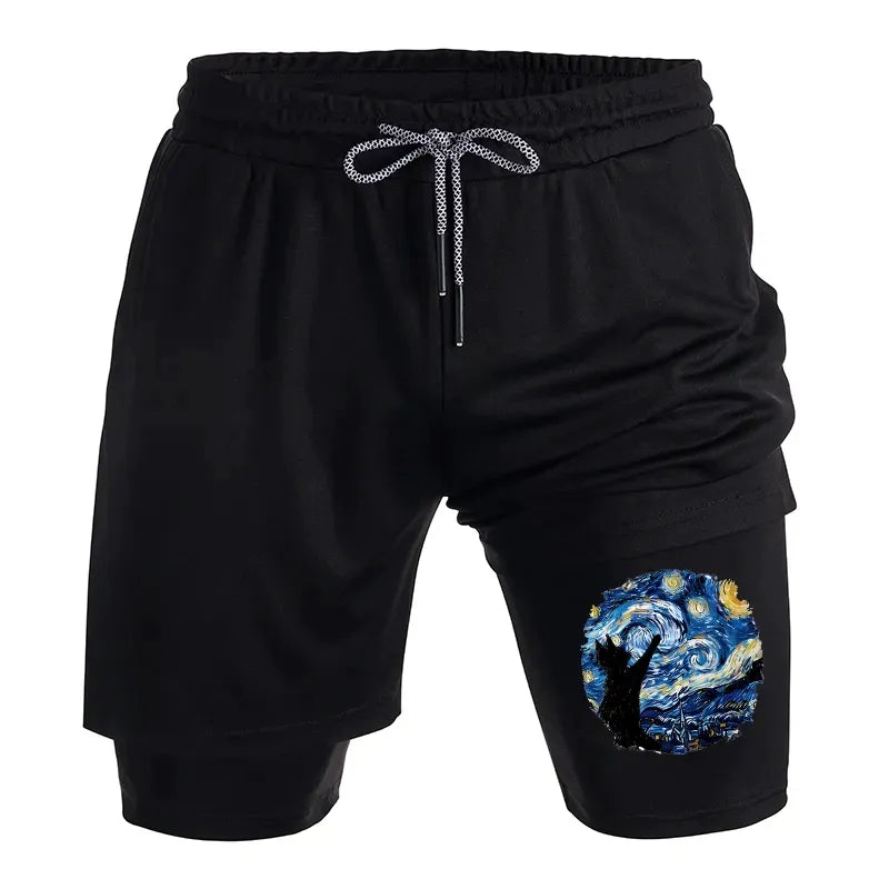 Stylish Black Cat Shorts for Anime Convention