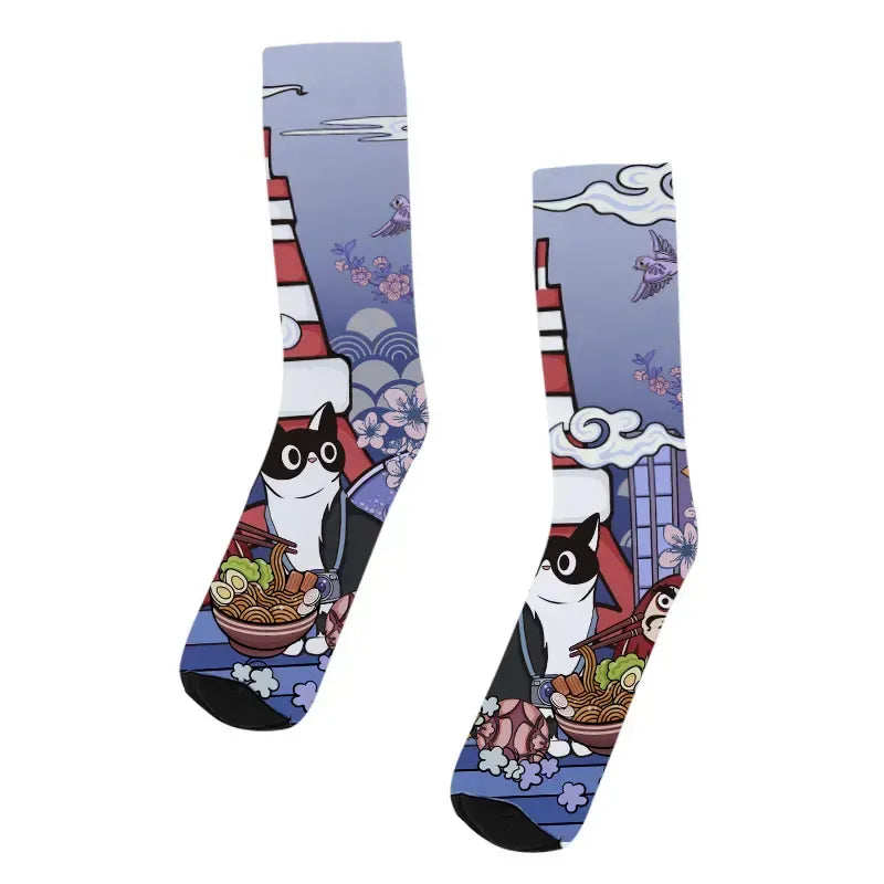 Japanese Cat Socks for Festival