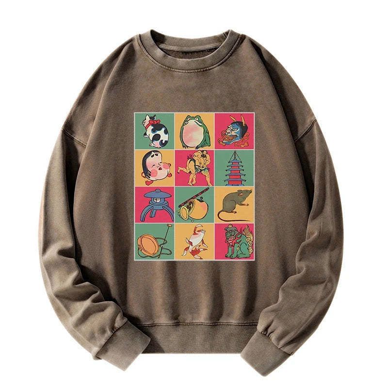 kyoto lion japanese sweatshirt on sale