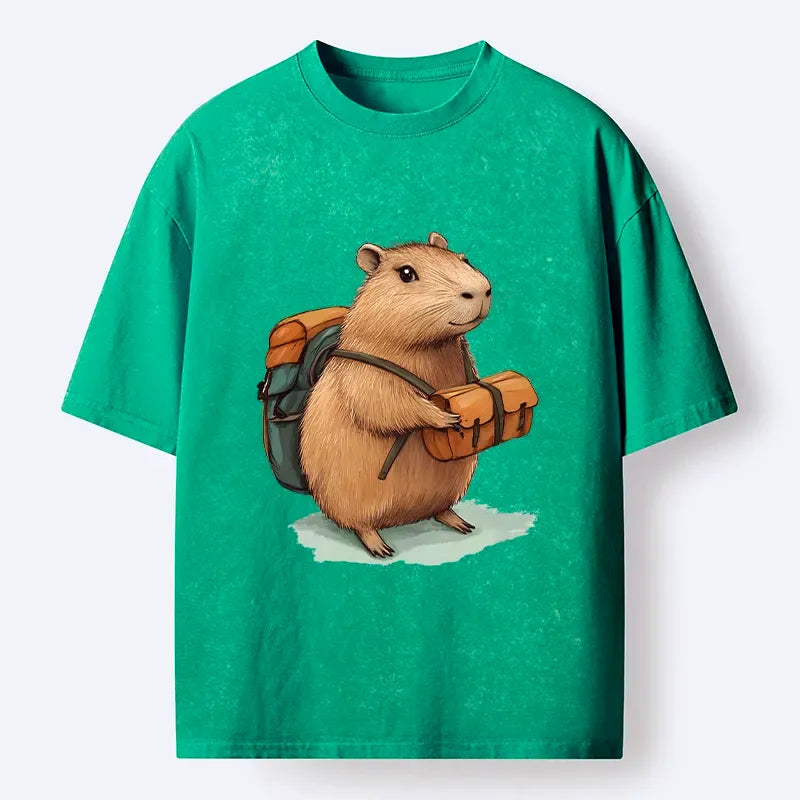 Kyoto-Lion Traveling Capybara T-Shirt Best Seller