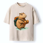 Watercolor Capybara Japan T-Shirt Free Shipping