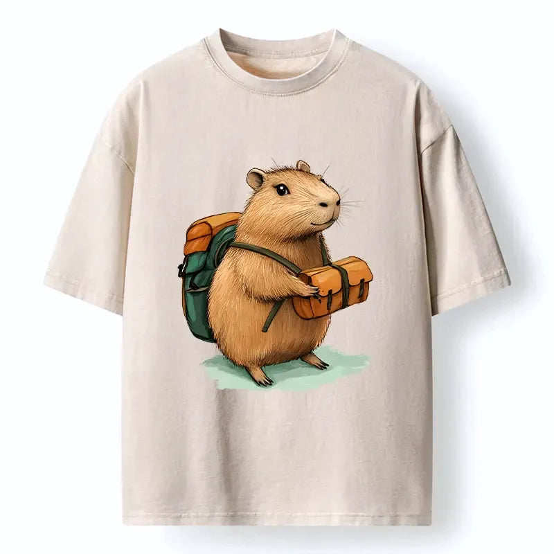 Watercolor Capybara Japan T-Shirt Free Shipping