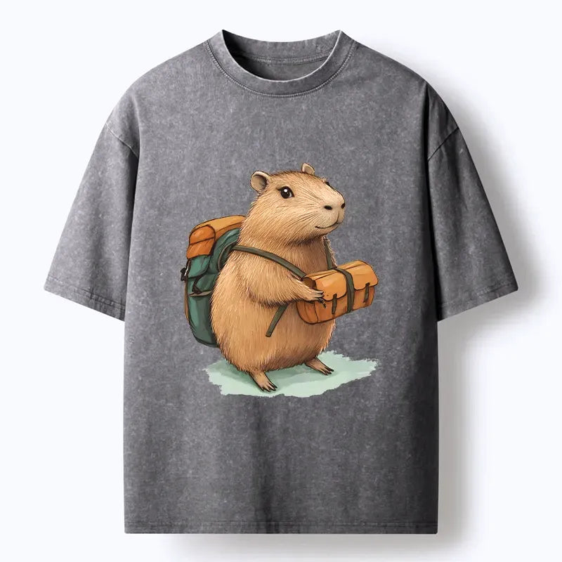 Watercolor Capybara Japan T-Shirt Free Shipping