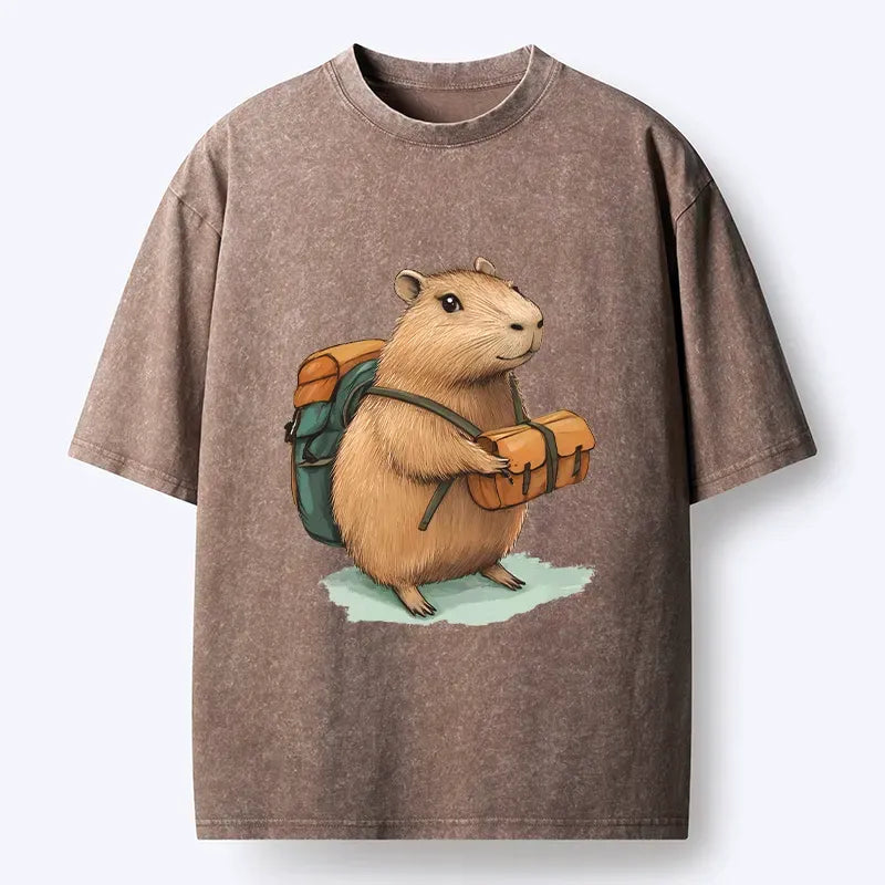 Watercolor Capybara Japan T-Shirt Free Shipping