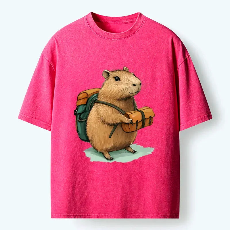 Kyoto-Lion Traveling Capybara T-Shirt Best Seller