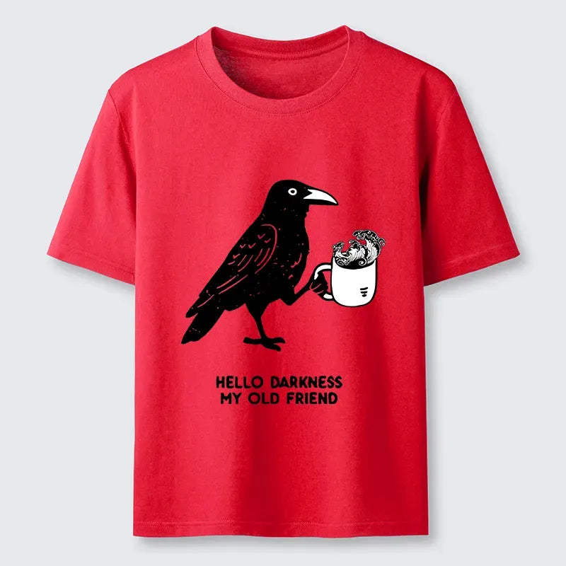 Black Coffee Crow T-Shirt Best Seller