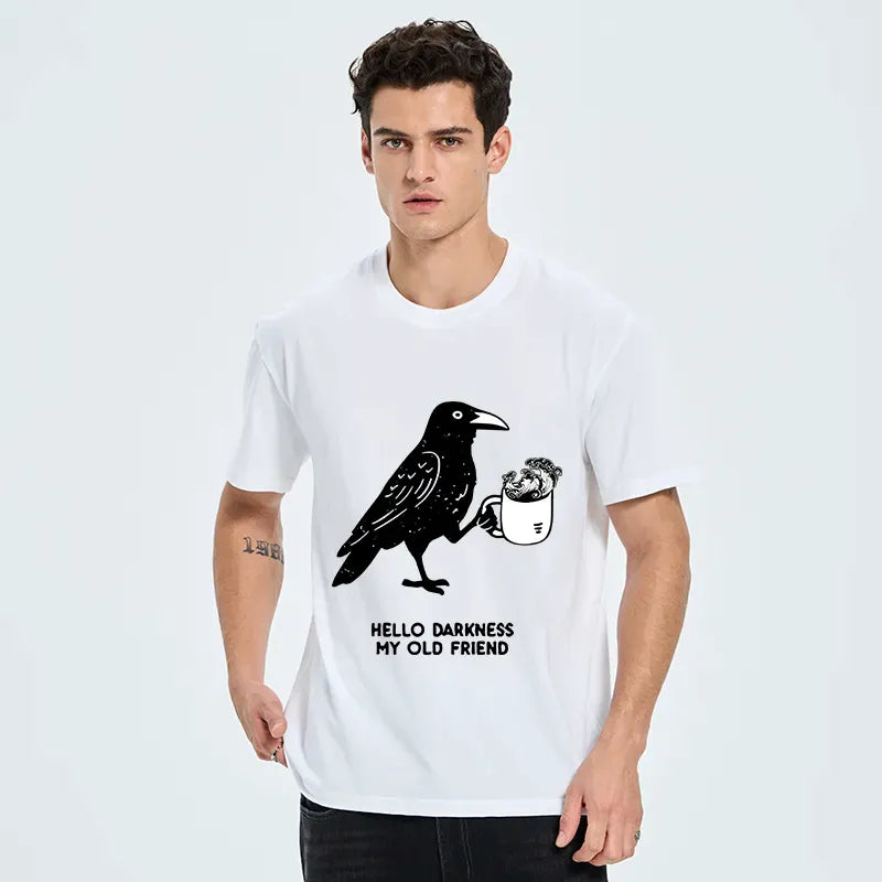Black Coffee Crow T-Shirt Best Seller
