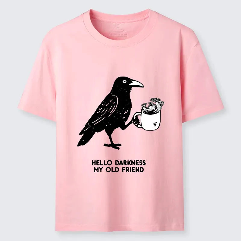 Kyoto-Lion Crow Drinking Black Coffee Funny Classic T-Shirt