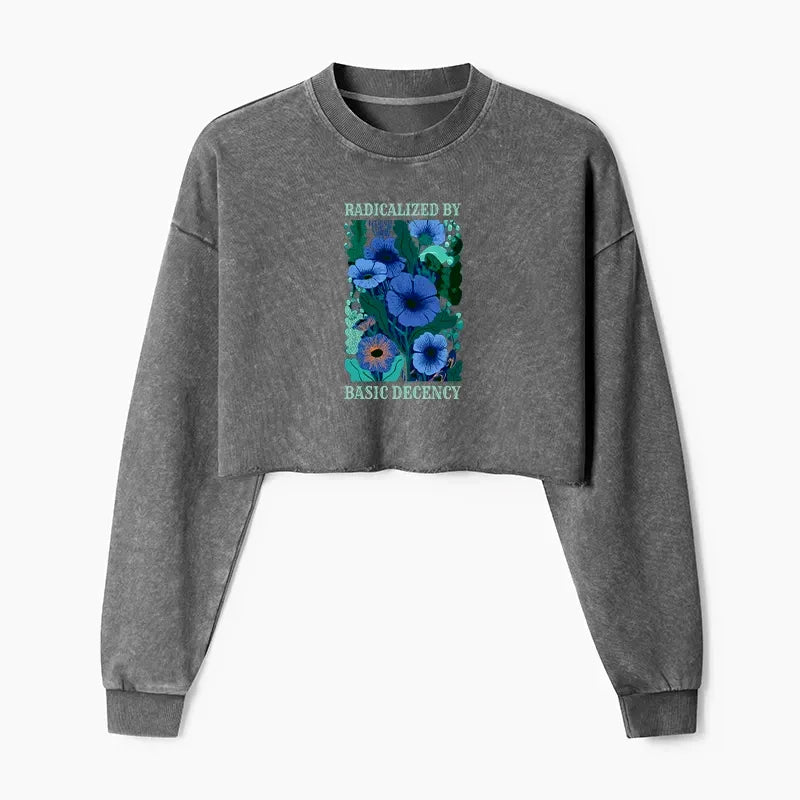Kyoto-Lion Pure Radicalism Washed Crop Sweatshirt