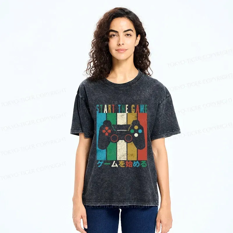 Japanese washed t-shirt for men