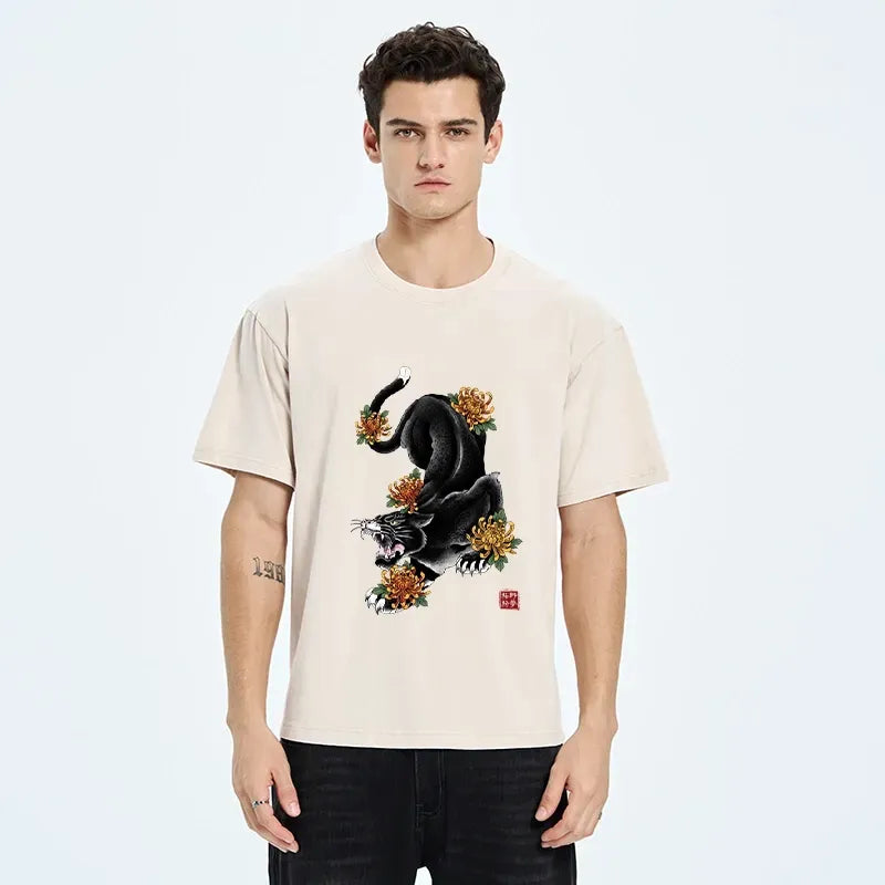 Japanese Cat T-Shirt for Daily Wear