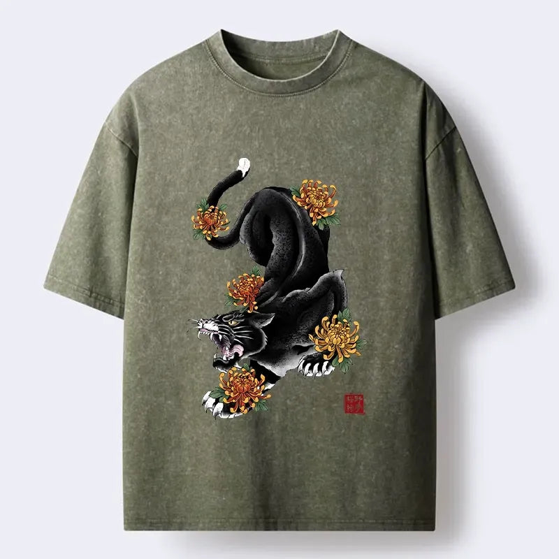 Japanese Cat T-Shirt for Daily Wear