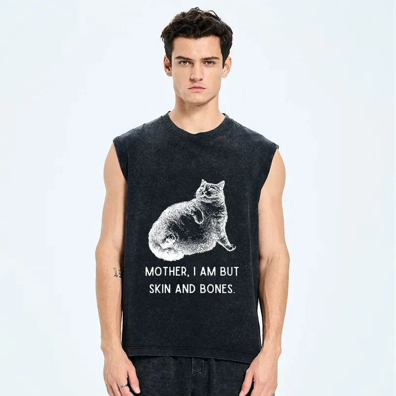 Kyoto-Lion Skin & Bones Cat Washed Tank