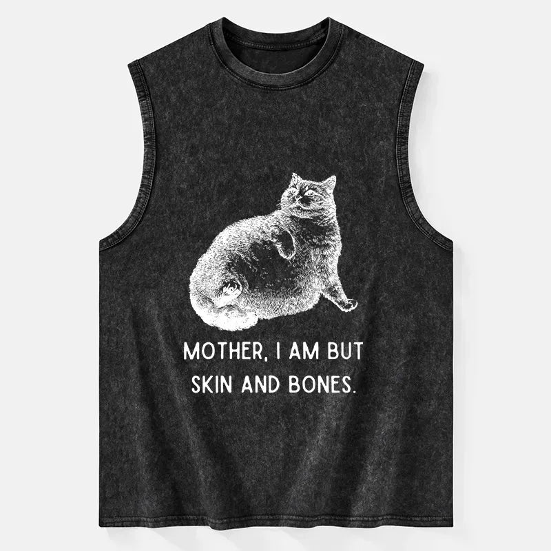 vintage washed cat tank top free shipping