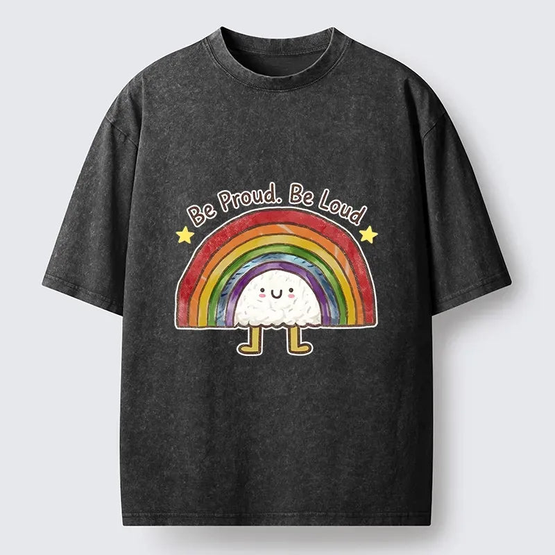Kyoto-Lion Washed T-Shirt for Daily Wear