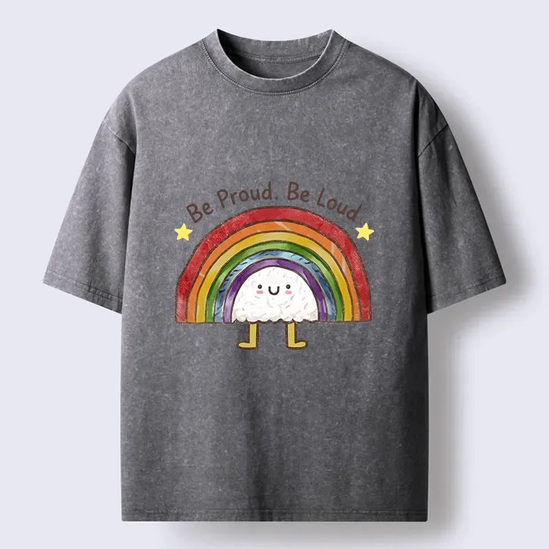 Kyoto-Lion Washed T-Shirt for Daily Wear