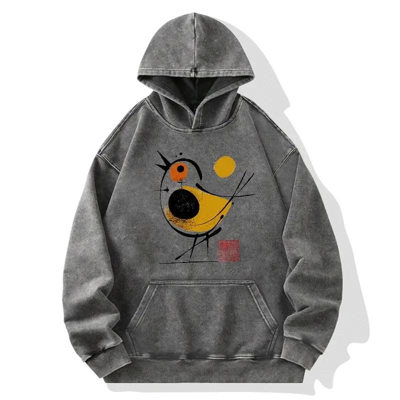 yellow black bird hoodie unisex