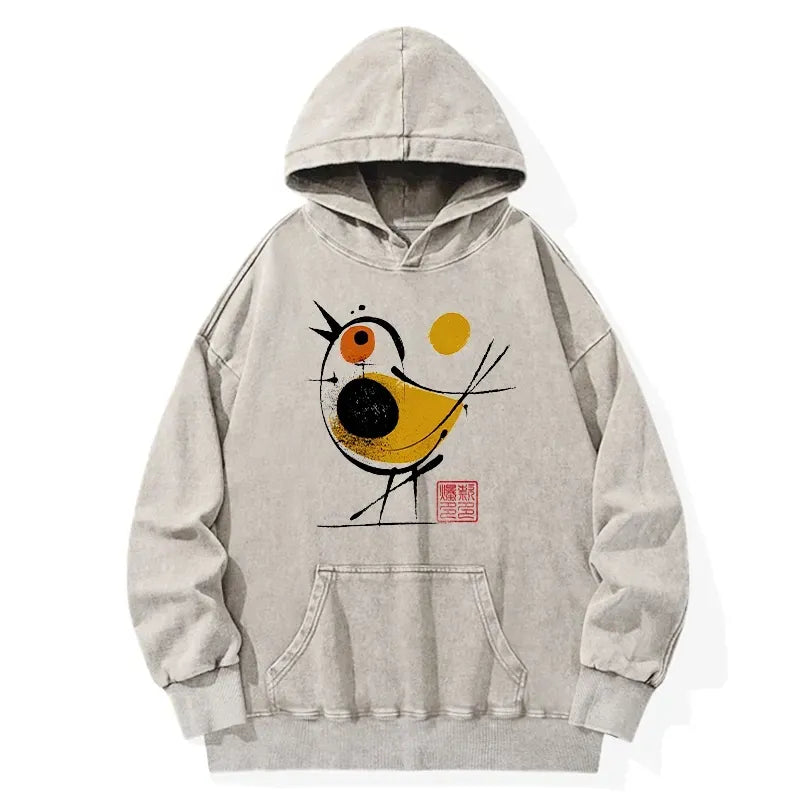 yellow black bird hoodie unisex