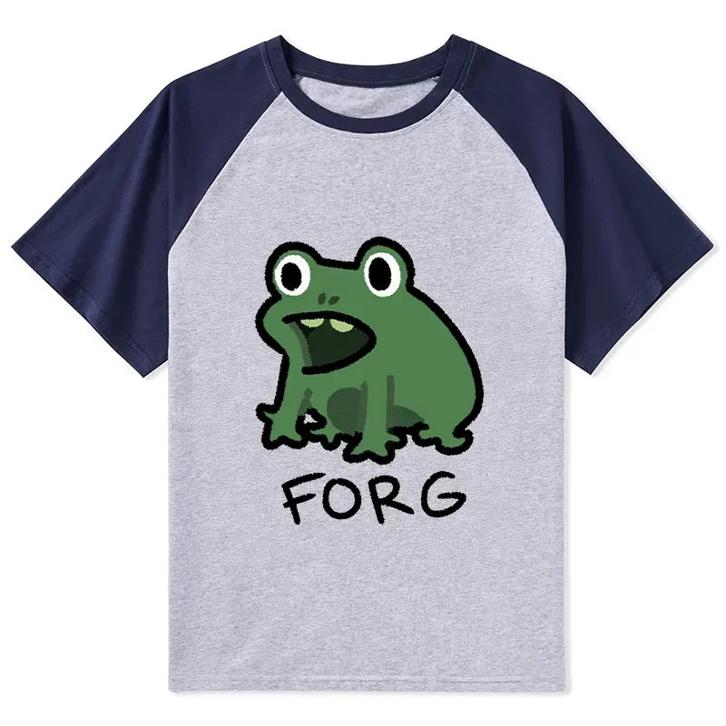 Kyoto-Lion Funny Forg Japan Raglan T-shirt