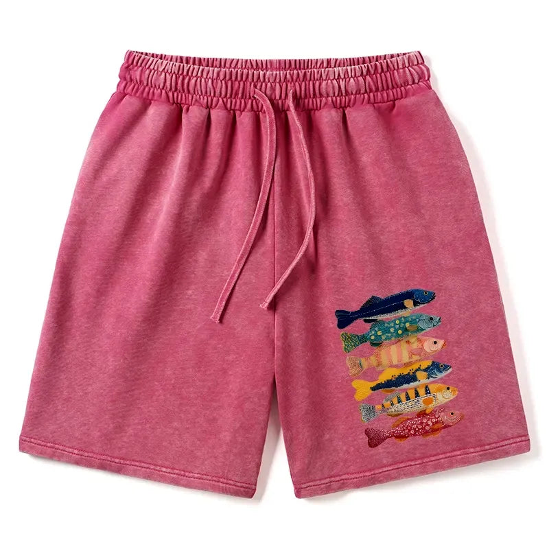 Kyoto-Lion Washed Shorts for Daily Wear