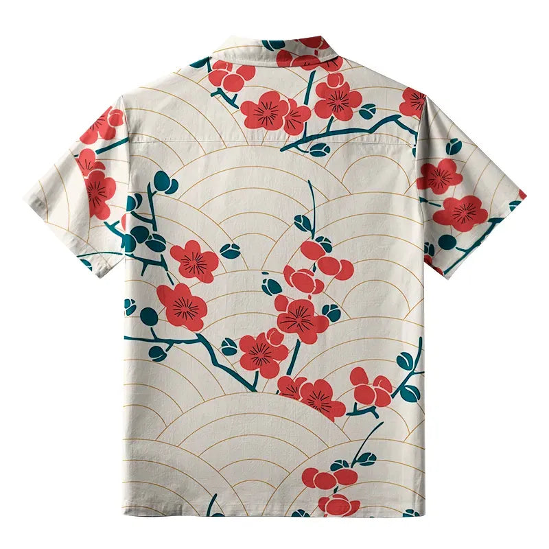 Kyoto-Lion Blossom Wave Aloha Hawaiian Shirt