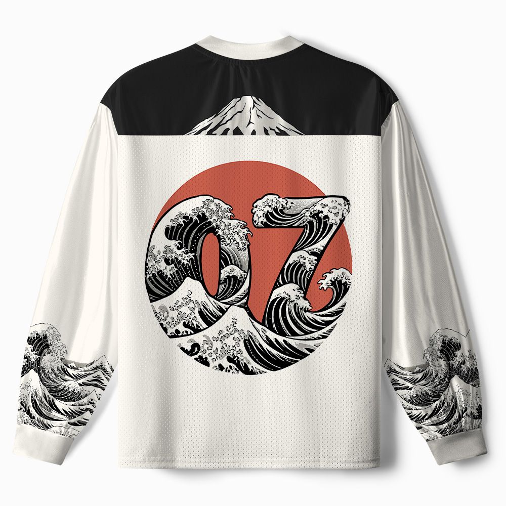 Kyoto-Lion Focused Samurai Frog Paneled Long Sleeve Jersey