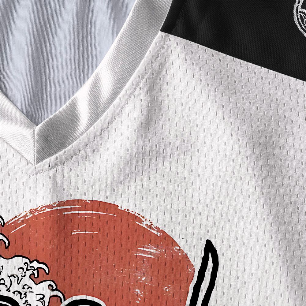 Kyoto-Lion Focused Samurai Frog Paneled Long Sleeve Jersey