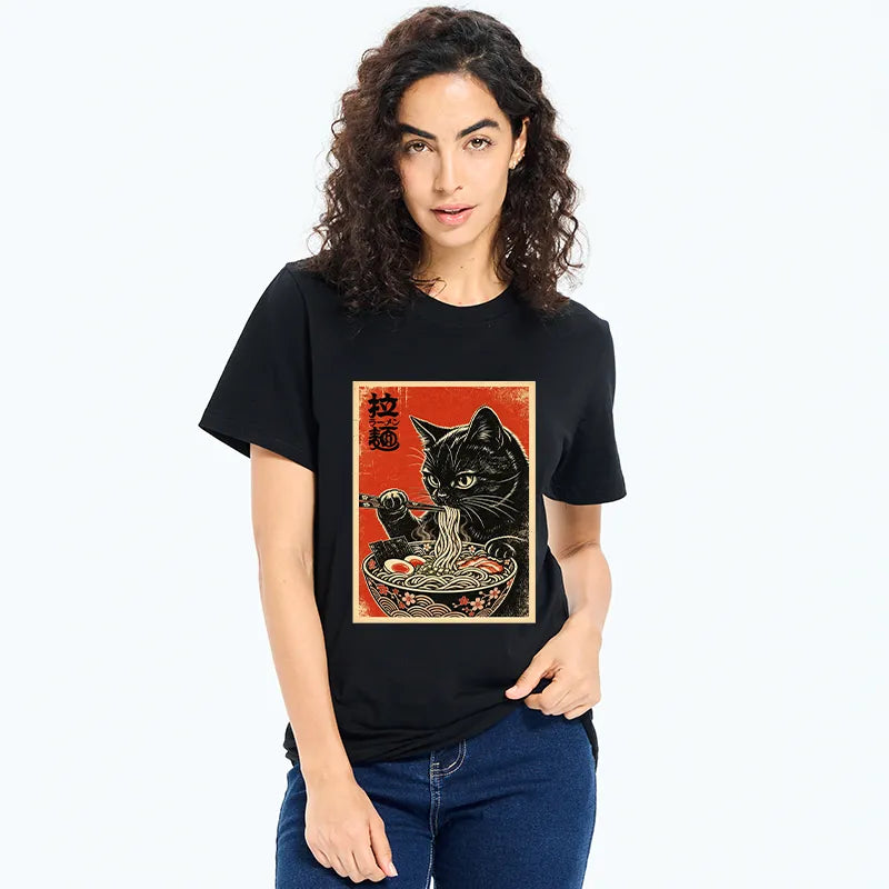 Kyoto-Lion Japanese Ramen Cat Art Classic T-Shirt