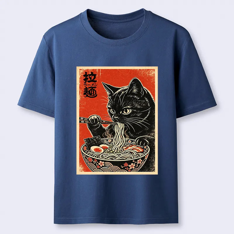 Kyoto-Lion Japanese Ramen Cat Art Classic T-Shirt