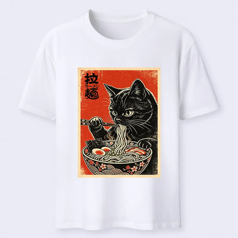 Kyoto-Lion Japanese Ramen Cat Art Classic T-Shirt