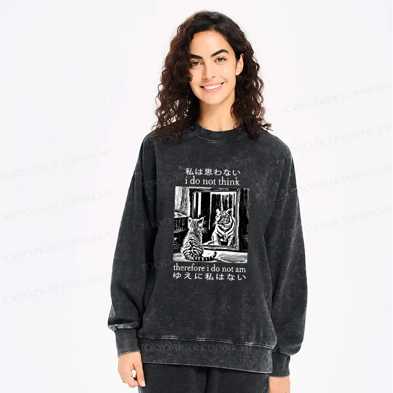 Thinking Cat Ukiyo-e Sweatshirt Gift