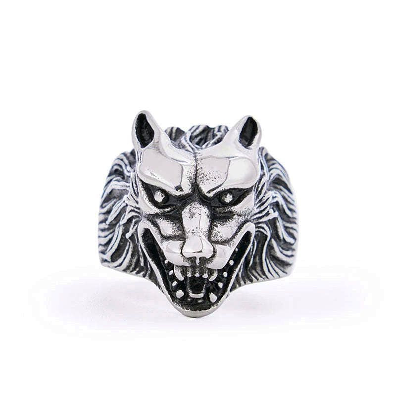 Kyoto-Lion Everwild Courage Wolf Ring