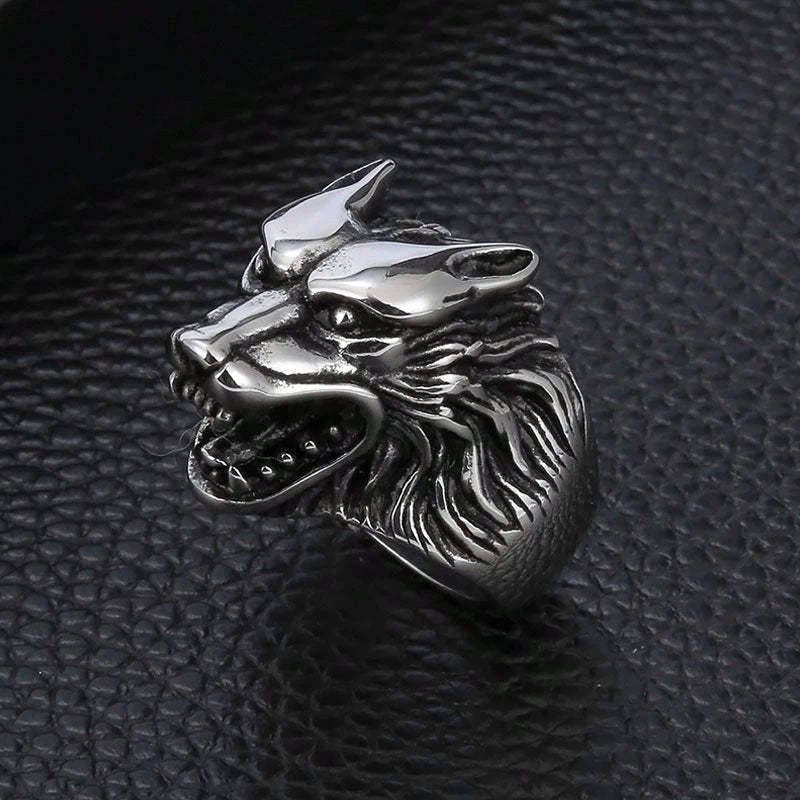 Japanese Wolf Ring for Men
