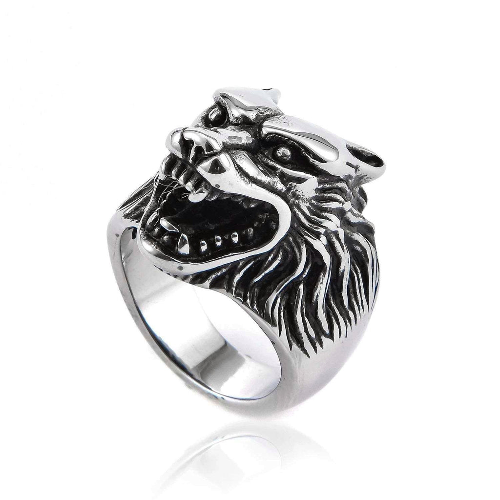 Kyoto-Lion Everwild Courage Wolf Ring